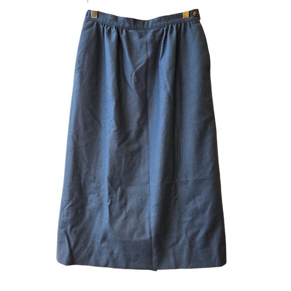 Pendleton Vintage Wool Academia Preppy Old Money Midi Skirt Blue Size 6 - Picture 1 of 11